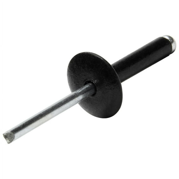 Allstar Performance ALL18033 Rivet - Large - 5/8 in Head - 3/16 in Steel Mandrel - 5/8 to 3/4 in Grip Range - Aluminum - Black Paint - Set of 200