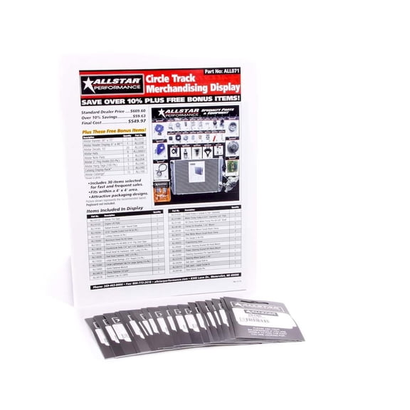 Allstar Performance Merchandising Display Components for ALL071