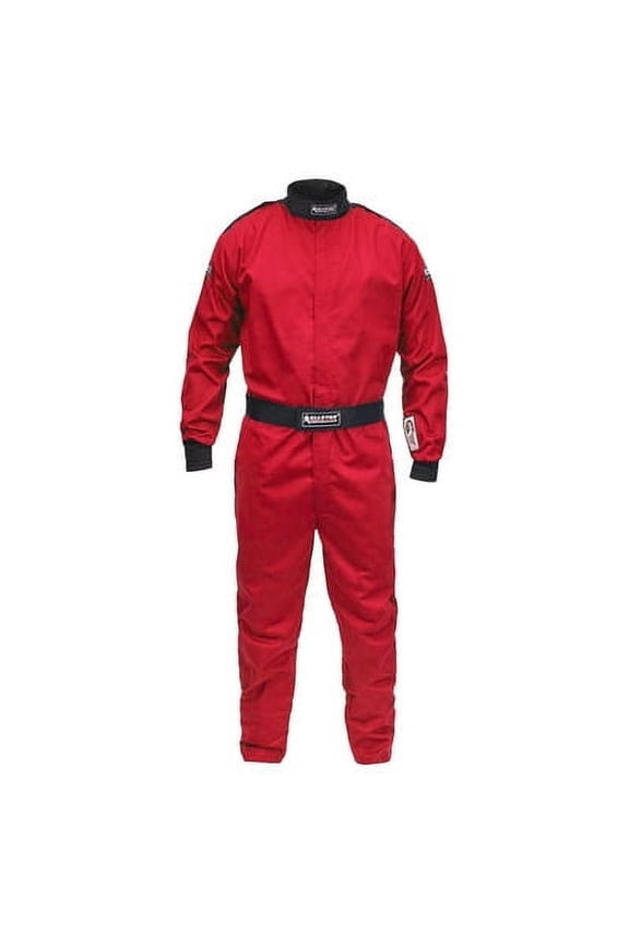 Racing Suit SFI 3.2A/1 Medium Tall, Fire Retardant Cotton Red Jacket for Men