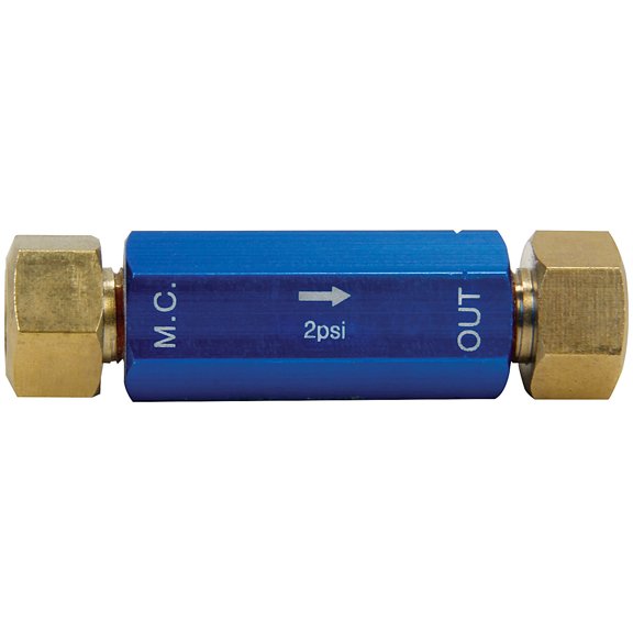 Allstar Residual Pressure Valve, 2 lb, 1/8 in NPT Inlet, 1/8 in NPT Outlet, 3/16 in Inverted Flare Fittings Included,