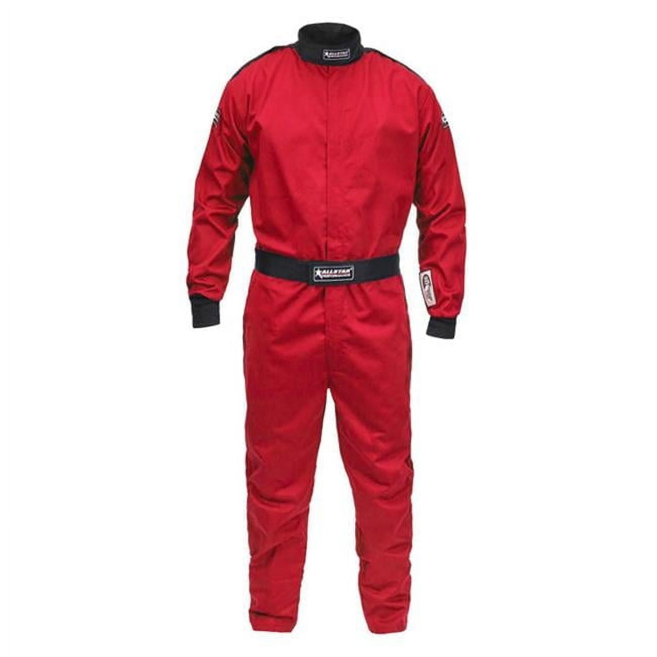 Allstar 931074 Single Layer Complete Racing Suit SFI 3.2A/1 Rated Red Large