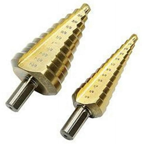Allstar Performance Step Drill Bit Set, 3/16" to 7/8 ", 1/4" Hex Shank, 2 pcs
