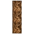 thumbnail image 1 of Allstar Rugs 2' 0" x 6' 11" Mocha Modern Abstract Themed Polypropylene Runner with a Choclate Viscous Fluid Design and White Accents. Machine-Made in Turkey., 1 of 3