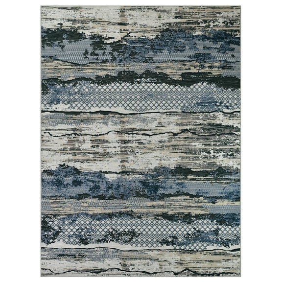 Allstar Rugs  Abstract Themed Polyester Area Rug 5' 0" x 6' 11" - Multicolor