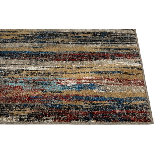 Allstar Rugs Abstract Themed Polypropylene Area Rug 2' 0" x 6' 11" Runner/2' 0" x 6' 11" - Multicolor