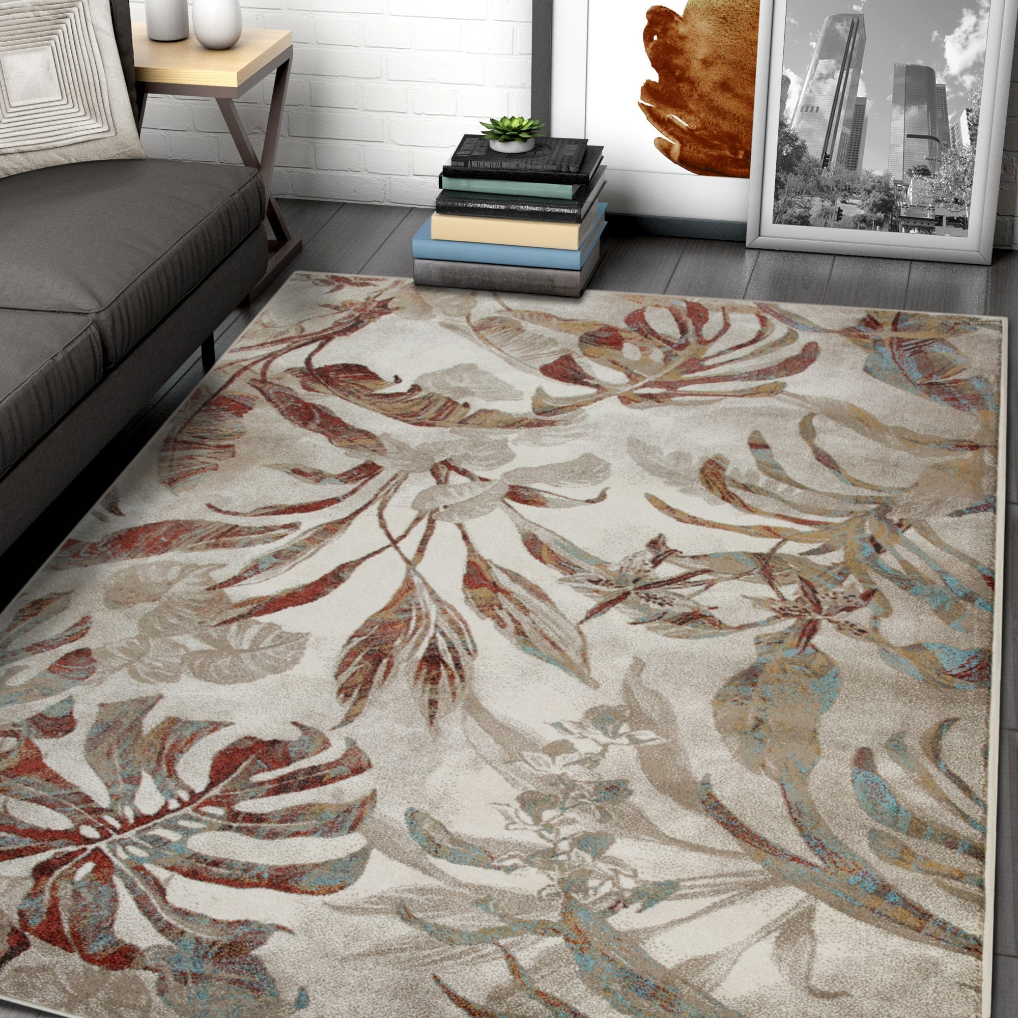 Allstar Rugs Abstract Themed Polypropylene Area Rug 5' 0