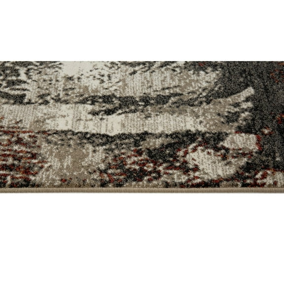Allstar Rugs  Abstract Themed Polypropylene Area Rug 5' 0" x 6' 11" - Volcanic