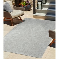 Allstar Rugs  Abstract Themed Polypropylene Outdoor Rug 2' 0" x 6' 11" Runner/2' 0" x 6' 11" - Sand