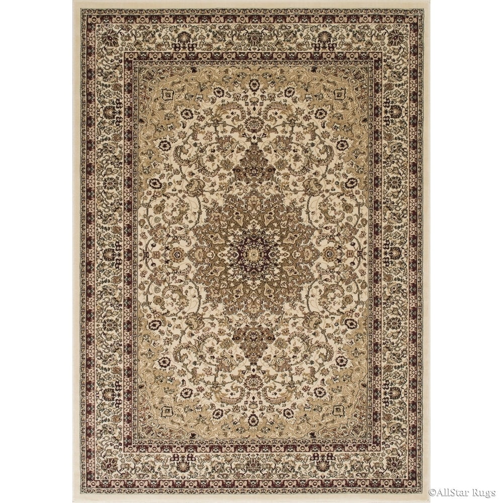 Dense Rugs Allstar Rugs Allstar Berber Dense High Pile Persian Rug Ivory 5' 2