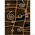 thumbnail image 1 of Allstar Rugs Allstar Combo Modern and Chic Swirl Design Rug Chocolate 5' 2"x7' 1" 5' x 8', 1 of 5
