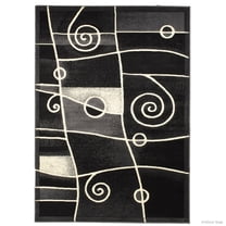 Allstar Rugs Allstar Combo Modern and Chic Swirl Design Rug Gray 5' 2"x7' 1" 5' x 8'