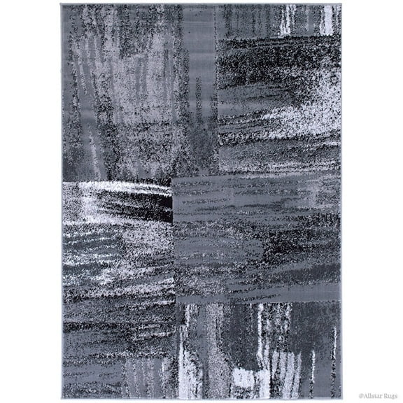 Allstar Rugs Allstar Exclusive Modern Abstract Brush Streak Area Rug Gray 4' 11"x6' 11" 5' x 8'