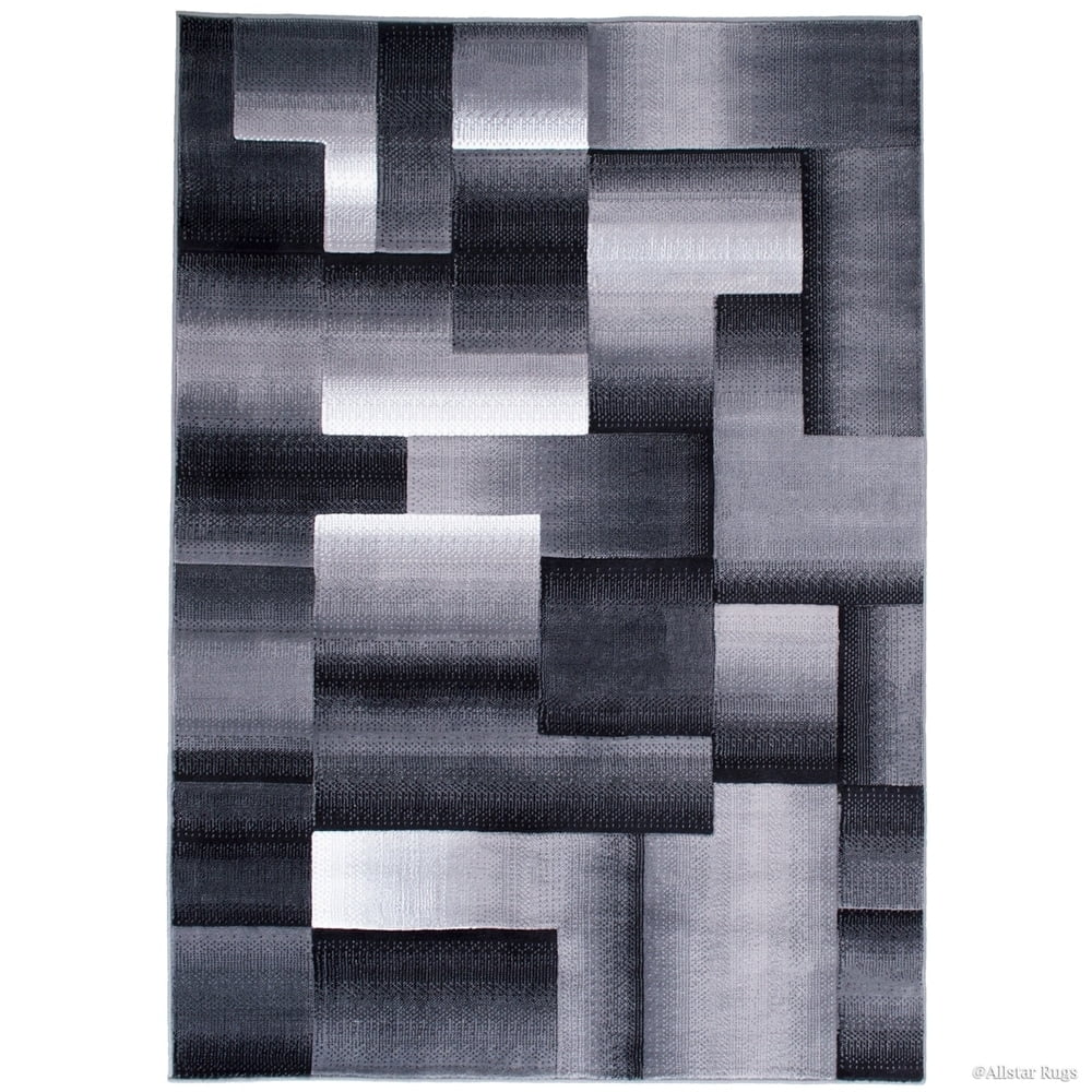 Allstar Rugs Allstar Exclusive Modern Geometric Area Rug Gray 4' 11