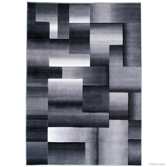 Allstar Rugs Allstar Exclusive Modern Geometric Area Rug Gray 7' 9"x9' 8" Abstract 8' x 10'
