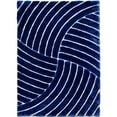 thumbnail image 1 of Allstar Rugs Allstar Modern 3D Formal Thick Striped Rug Cobalt 4' 11"x6' 11" 5' x 8' Modern & Contemporary, 1 of 5
