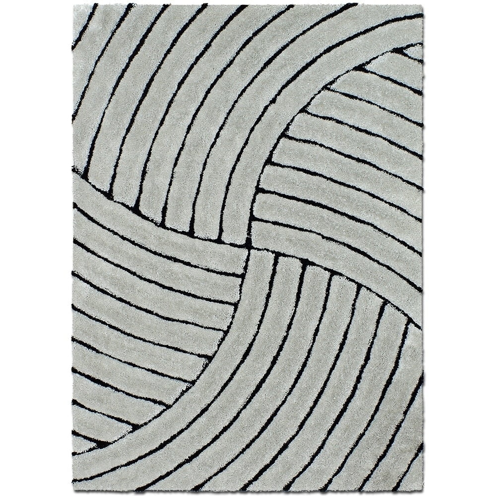 Allstar Rugs Allstar Modern 3D Formal Thick Striped Rug Titan 4' 11