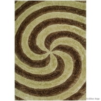 Allstar Rugs Allstar Modern 3D Swirl Design Rug Champagne 4' 11"x6' 11" 5' x 8'