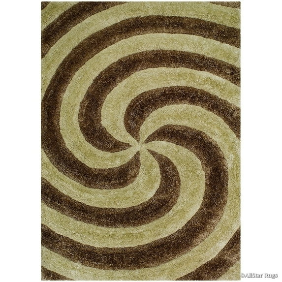 Allstar Rugs Allstar Modern 3D Swirl Design Rug Champagne 4' 11"x6' 11" 5' x 8'