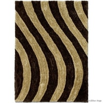Allstar Rugs Allstar Modern 3D Wavy Line Design Rug Coco 4' 11"x6' 11" 5' x 8'