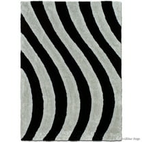 Allstar Rugs Allstar Modern 3D Wavy Line Design Rug Titan 4' 11"x6' 11" 5' x 8'