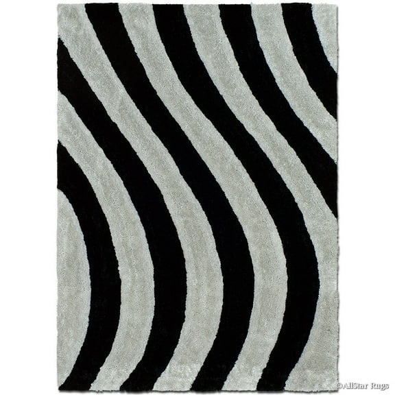 Allstar Rugs Allstar Modern 3D Wavy Line Design Rug Titan 4' 11"x6' 11" 5' x 8'