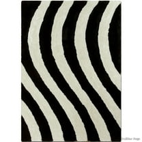 Allstar Rugs Allstar Modern 3D Wavy Line Design Rug White 4' 11"x6' 11" 5' x 8'