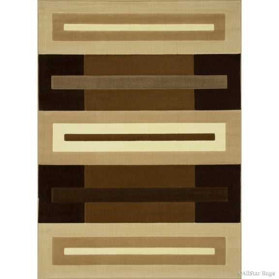 Allstar Rugs Allstar Modern Colorblock Design Rug Beige 7' 9"x10' 2" 8' x 10' Brown