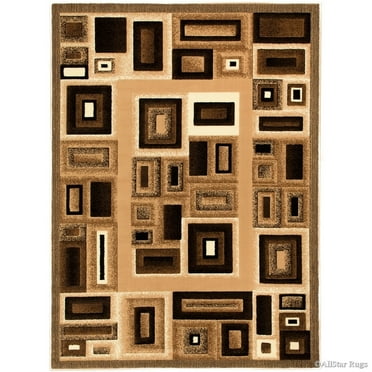 Allstar Rugs Allstar Modern Colorblock Geometric Design Rug Beige 7' 9"x10' 2" 8' x 10'