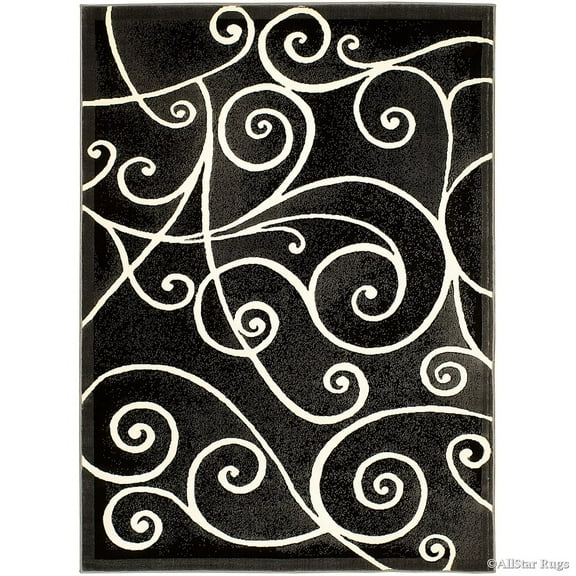 Allstar Rugs Allstar Modern Distressed Traditional Design Rug Gray 5' 2"x7' 1" Geometric,Abstract 5' x 8' Modern & Contemporary