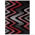 thumbnail image 1 of Allstar Rugs Allstar Modern Distressed Wavy Linear Design Rug Lava 4' 11"x6' 11" 5' x 8', 1 of 5