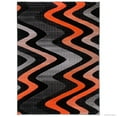 thumbnail image 1 of Allstar Rugs Allstar Modern Distressed Wavy Linear Design Rug Orange 4' 11"x6' 11" 5' x 8', 1 of 5