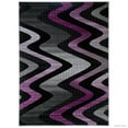 thumbnail image 1 of Allstar Rugs Allstar Modern Distressed Wavy Linear Design Rug Purple 4' 11"x6' 11" 5' x 8', 1 of 5