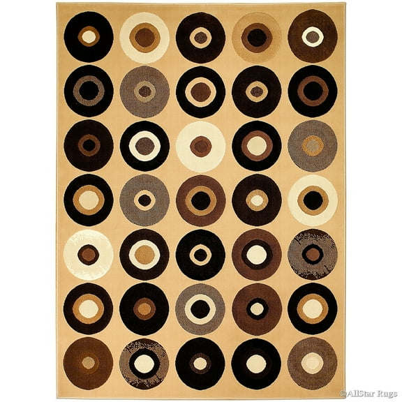 Allstar Rugs Allstar Modern Geometric Design Rug Beige 10' 2" x 7' 9" 8' x 10' Brown