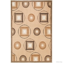 Allstar Rugs Allstar Modern and Chic Shape Design Rug Beige 5' 2"x7' 1" 5' x 8'
