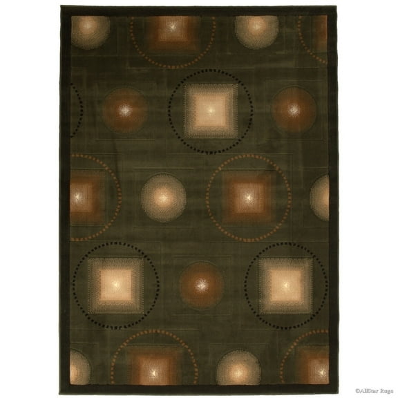 Allstar Rugs Allstar Modern and Chic Shape Design Rug Sage 5' 2"x7' 1" 5' x 8'