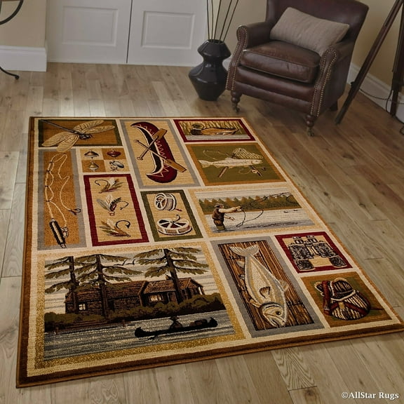 Allstar Rugs Allstar Rustic Lodge Assorted Collection Rug 5' 2"x7' 1" 5' x 8' Cabin & Lodge