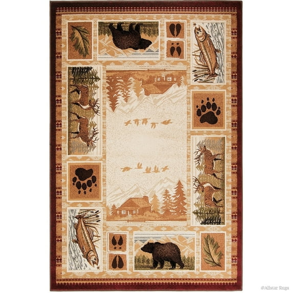 Allstar Rugs Allstar Rustic Lodge Assorted Collection Rug 7' 1" x 5' 2" 5' x 8'