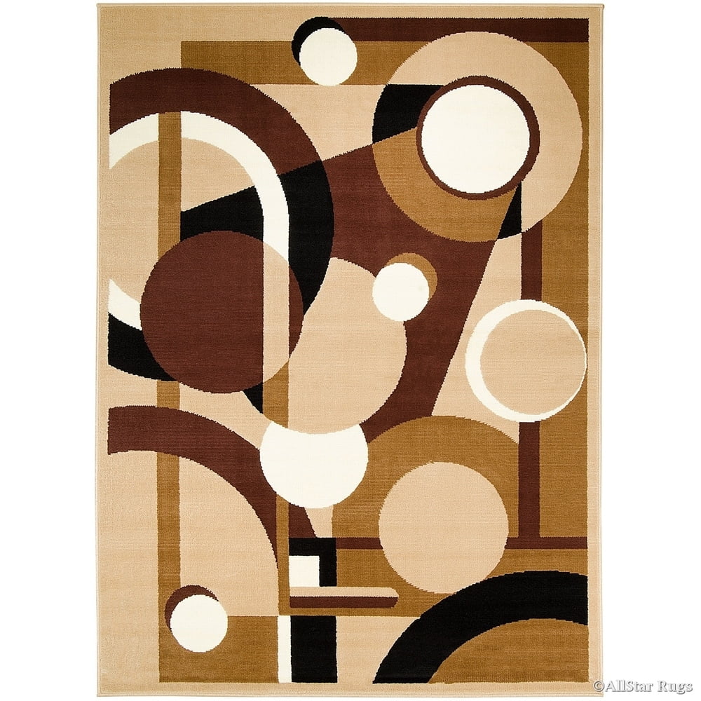 Allstar Rugs Allstar Ultra-soft Geometric Shape Variety Rug Beige 5' 2 ...