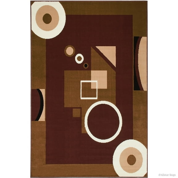 Allstar Rugs Allstar Ultra-soft Modern Geometric Design Rug Brown 5' 2"x7' 0" 5' x 8'