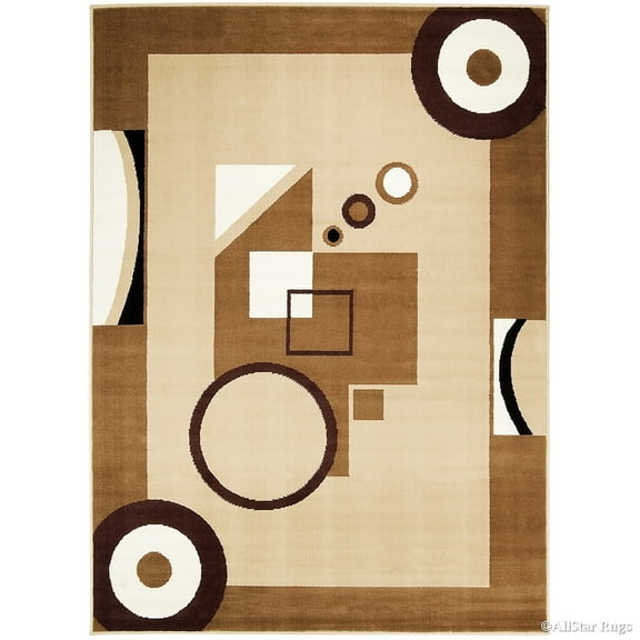 Allstar Rugs Allstar Ultra-soft Modern Geometric Design Rug Ivory 5' 2"x7' 0" 5' x 8'