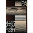 thumbnail image 1 of Allstar Rugs Allstar Wavy Geometric Shapes and Lines Rug Black 5' 2"x7' 0" Border 5' x 8', 1 of 5
