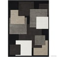thumbnail image 1 of Allstar Rugs Allstar Woven Abstract Block and Square Design Rug Black 7' 1"x10' 5" 8' x 10', 1 of 5