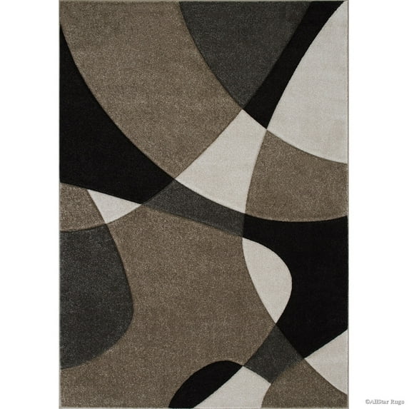 Allstar Rugs Allstar Woven Abstract Colorblock Modern Design Rug Champagne 7' 1"x10' 5" 8' x 10'