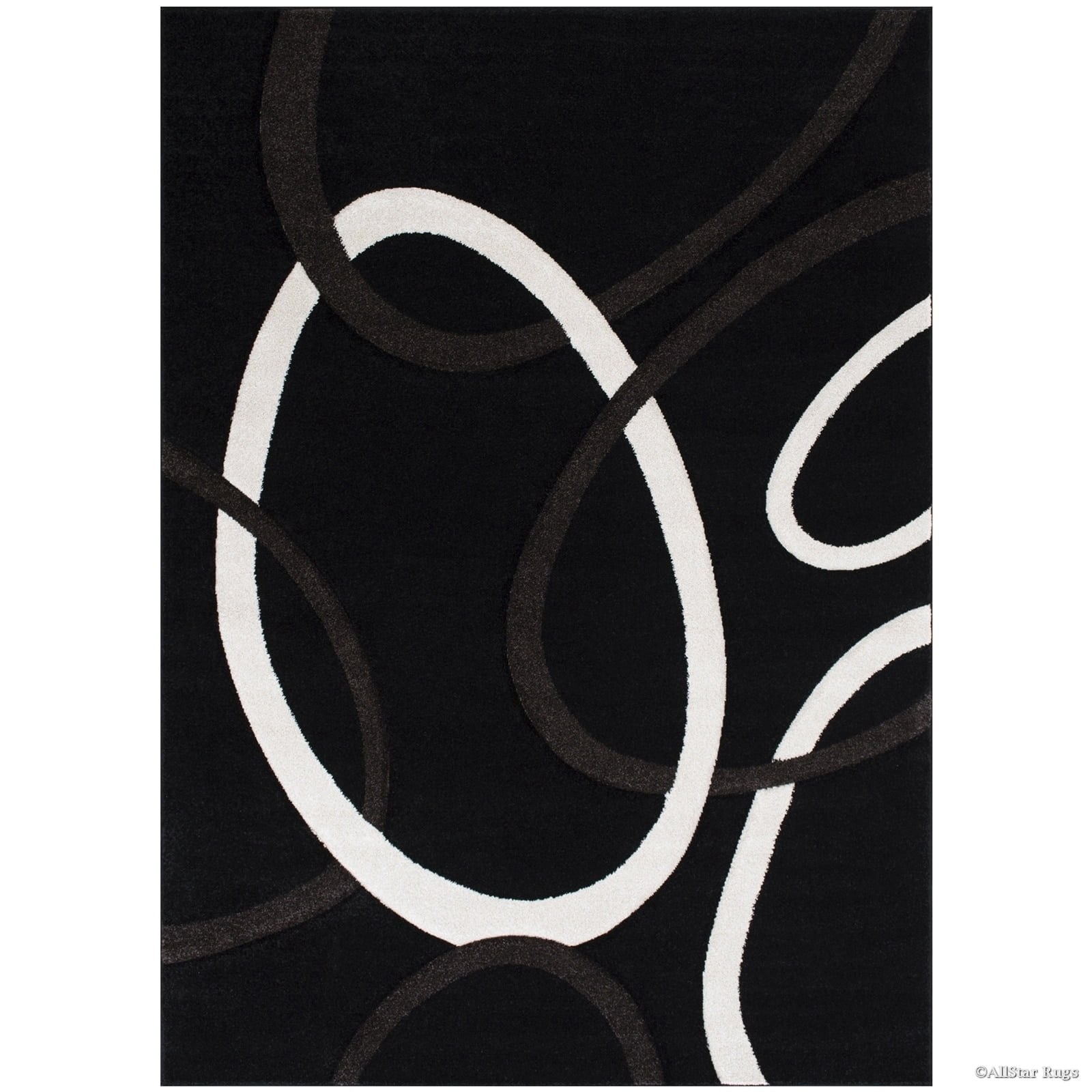 Allstar Rugs Allstar Woven Abstract Colorblock Modern Ring Design Rug ...