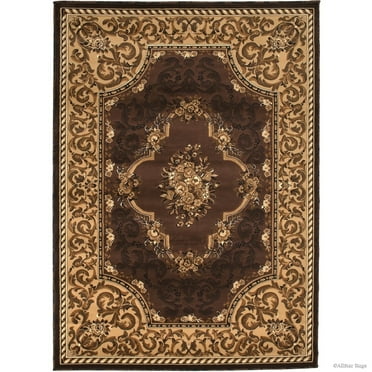Allstar Rugs Allstar Woven Floral Printed Rug Chocolate 5' 2"x7' 1" N/A 5' x 8' berber