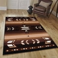 thumbnail image 1 of Allstar Rugs Allstar Woven Persian Flower Western Rug Black 7' 6"x10' 5" Geometric, Border 8' x 10' Modern & Contemporary, Traditional, Southwestern, 1 of 7