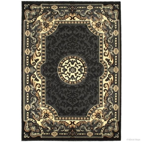 Allstar Rugs Allstar Woven Traditional Area Rug Gray 7' 9"x10' 1" N/A 8' x 10'