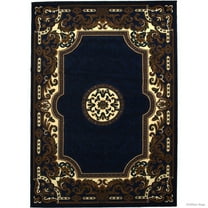 Allstar Rugs Allstar Woven Traditional Area Rug Navy 5' 2"x7' 1" N/A 5' x 8'