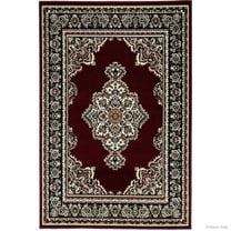 Allstar Rugs Allstar Woven Traditional Persian Floral Design Rug Burgundy 7' 0" x 5' 2" 5' x 8'