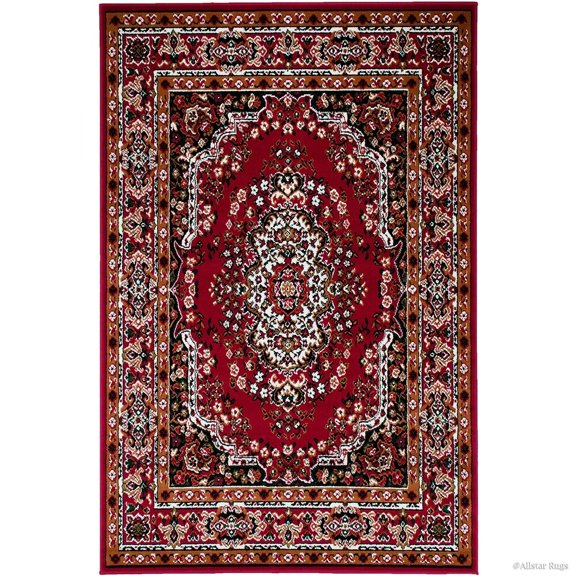 Allstar Rugs Allstar Woven Traditional Persian Floral Design Rug Red 7' 6"x10' 5" 8' x 10'
